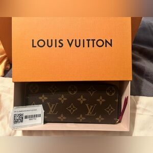Louis Vuitton Clemence Wallet in Fuchsia